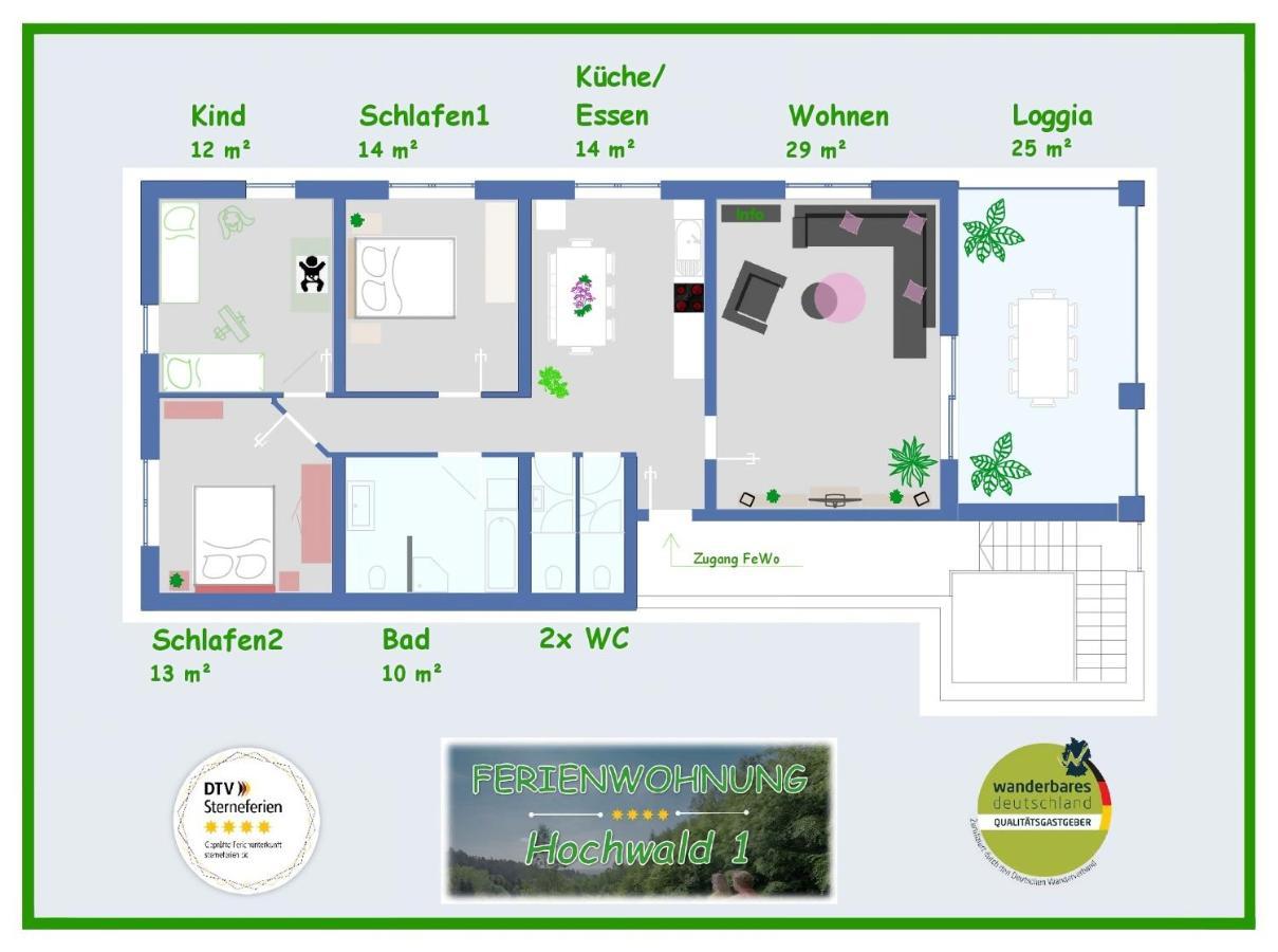 Ferienwohnung Hochwald 1 Losheim am See Zewnętrze zdjęcie